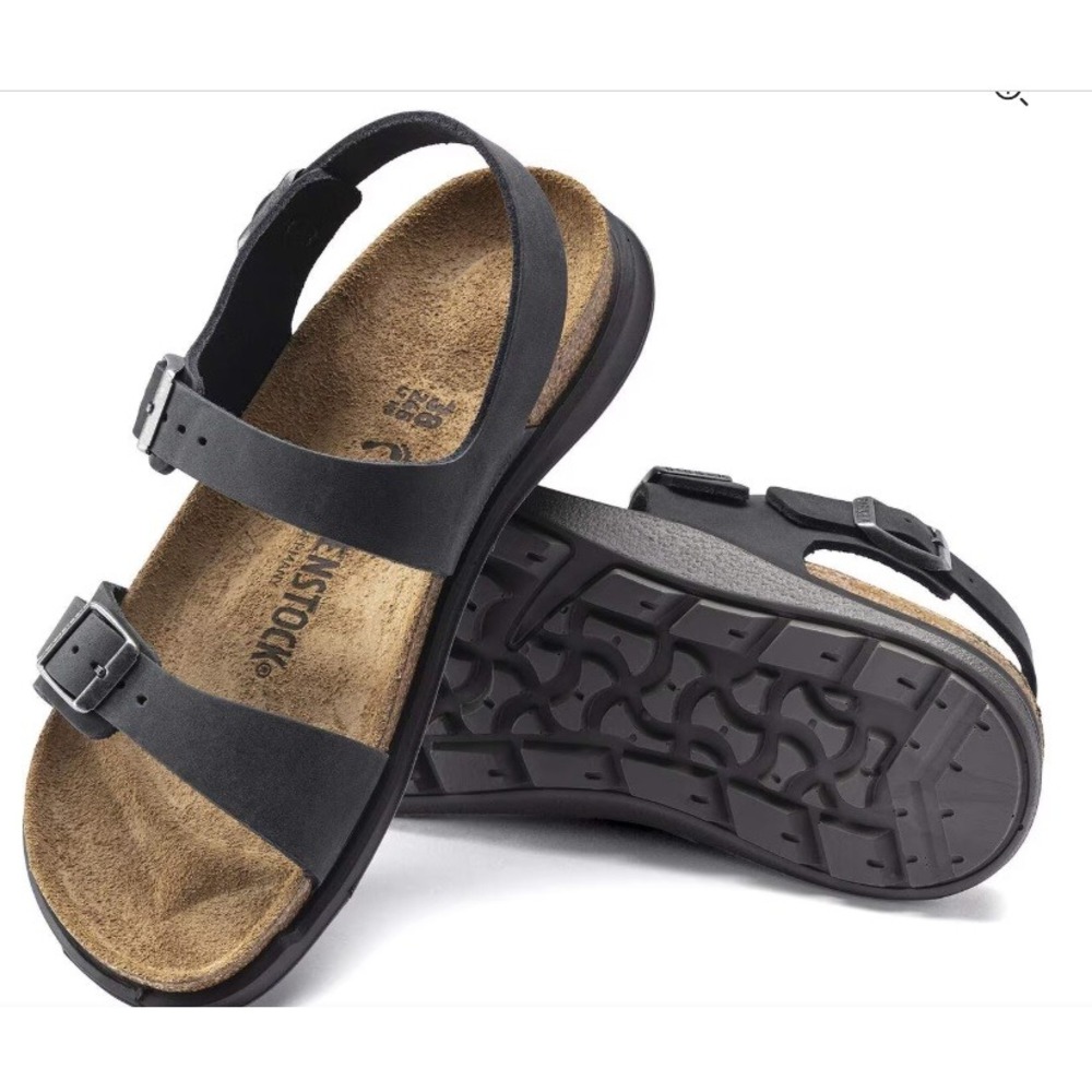 Birkenstock Sonora CT Hiking Sandals Black Oiled Leather EU 37 Narrow Fit L6 NEW